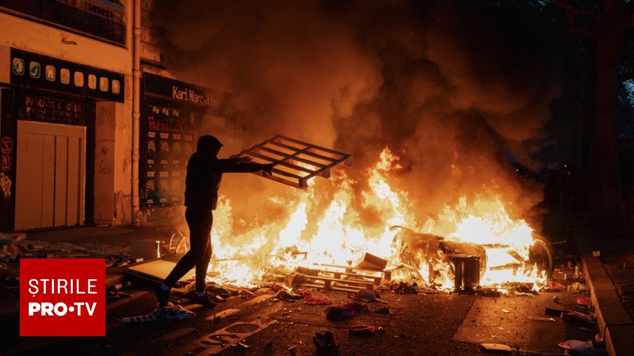 Macron promite pedepse dure pentru violența din Franța: Vom face bloc celor care seamănă haos