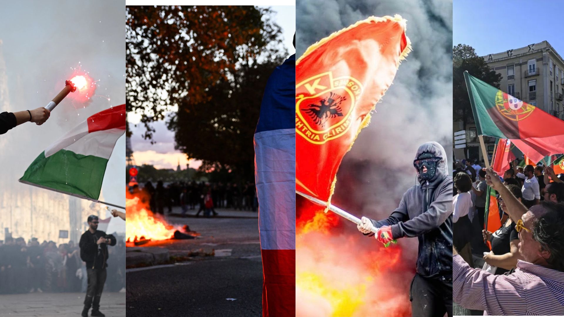 Violențe și haos în Europa: proteste masive în Franța, Italia, Albania și Belgia