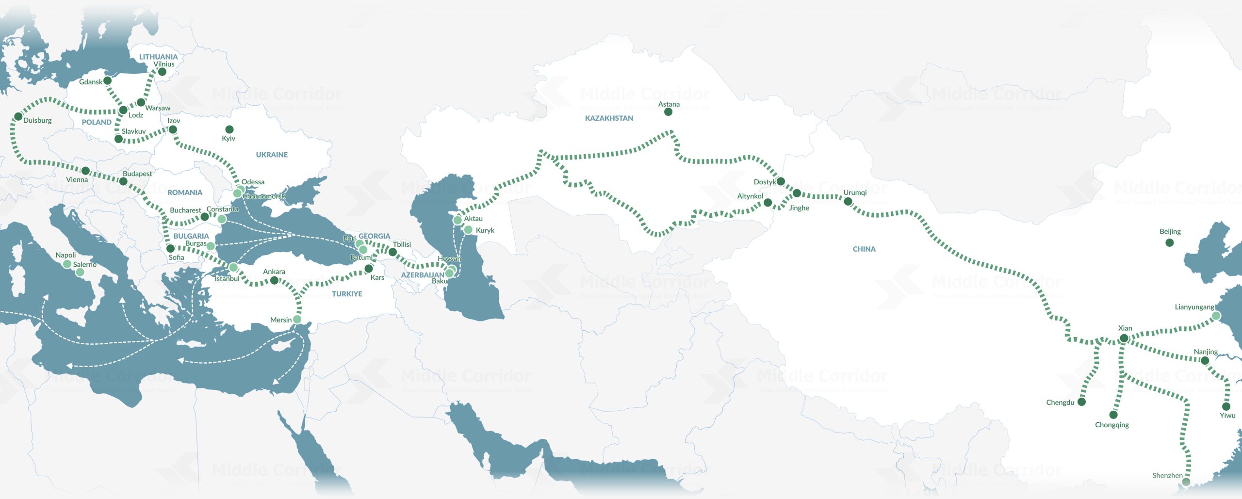Coridorul Transcaspic: Volumul de mărfuri a crescut cu 30% în 2026, Kazahstanul și Azerbaidjanul extind flotele