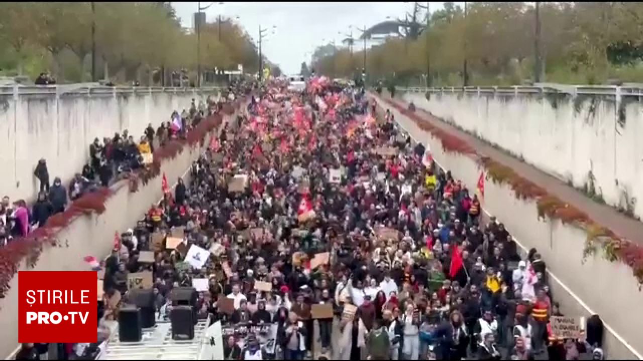 Proteste masive în Franța: 70.000 de polițiști mobilizați și sute de rețineri în mai multe orașe
