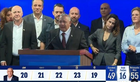 Gadi Eisenkot solicită demisia lui Netanyahu după rezultatele sondajelor la ieșirea de la urne în Israel