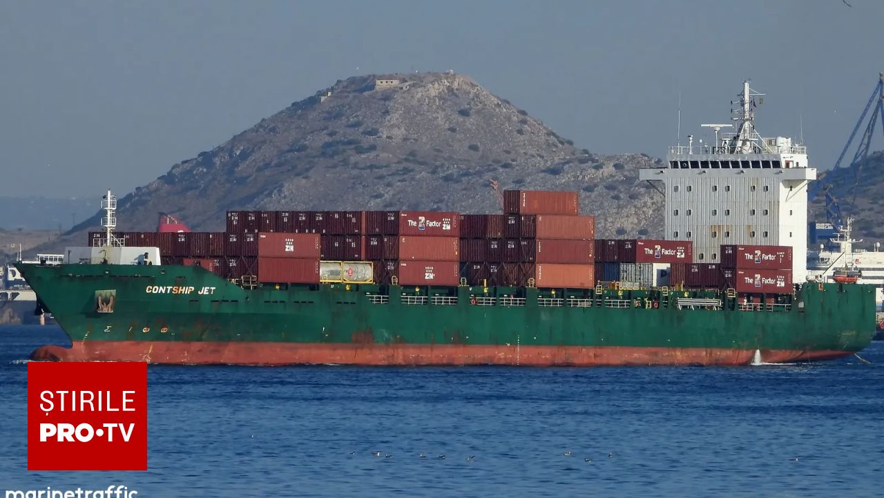 Navă portcontainer care se îndrepta spre Constanța a fost lovită de trei drone în apele Bulgariei