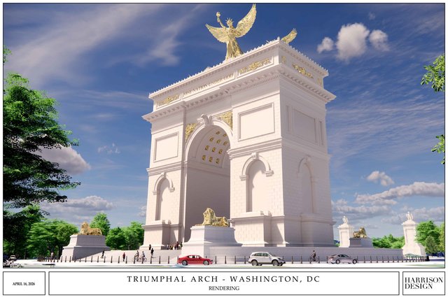 Donald Trump transformă proiectul arcului de triumf din Washington într-un complex militar de înaltă securitate