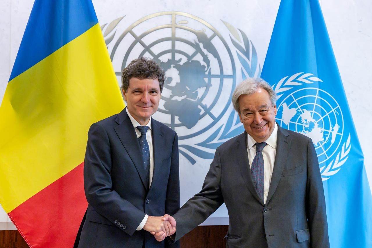 Nicușor Dan s-a întâlnit cu Antonio Guterres la sediul ONU pentru a discuta despre pace și reformă