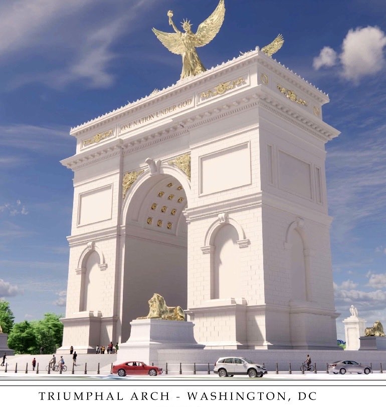 Donald Trump modifică planul pentru Arcul de triumf: va include un complex militar cu drone și lunetiști