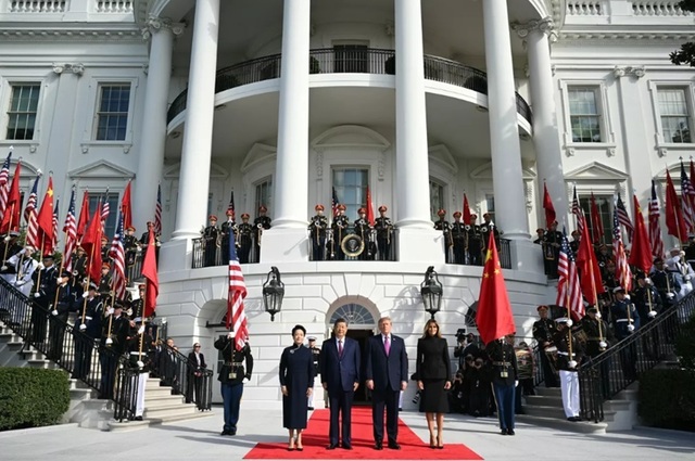 Donald Trump l-a primit pe Xi Jinping la Casa Albă pentru o vizită de stat de trei zile