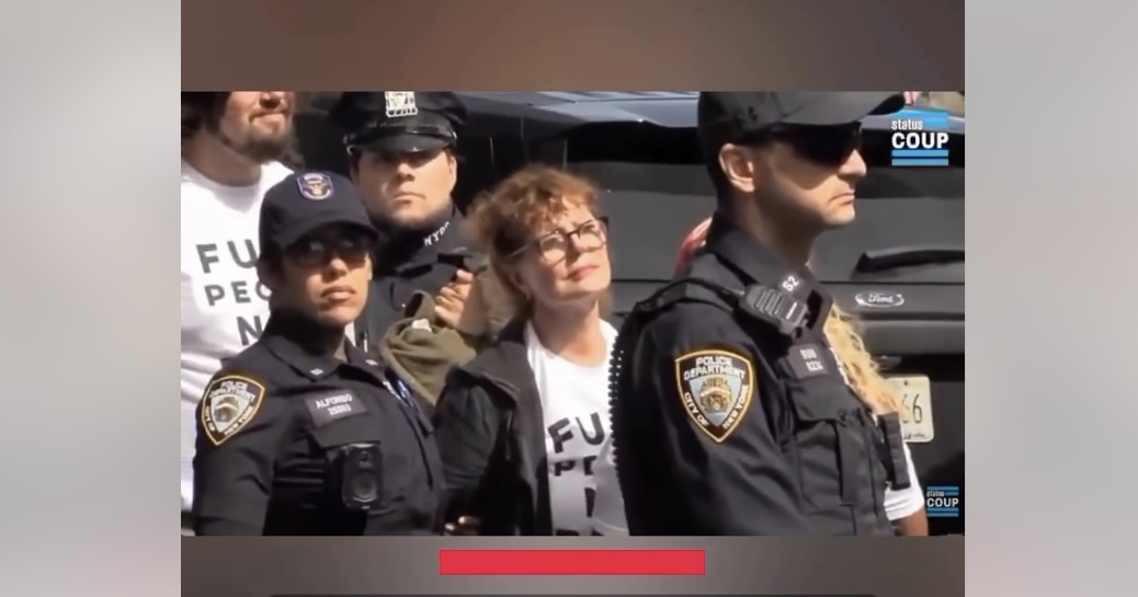 Actrița Susan Sarandon a fost reținută de poliția din New York în timpul unui protest împotriva lui Netanyahu