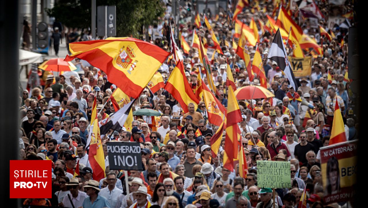 Proteste masive la Madrid: manifestanții cer alegeri anticipate din cauza crizei din Ceuta