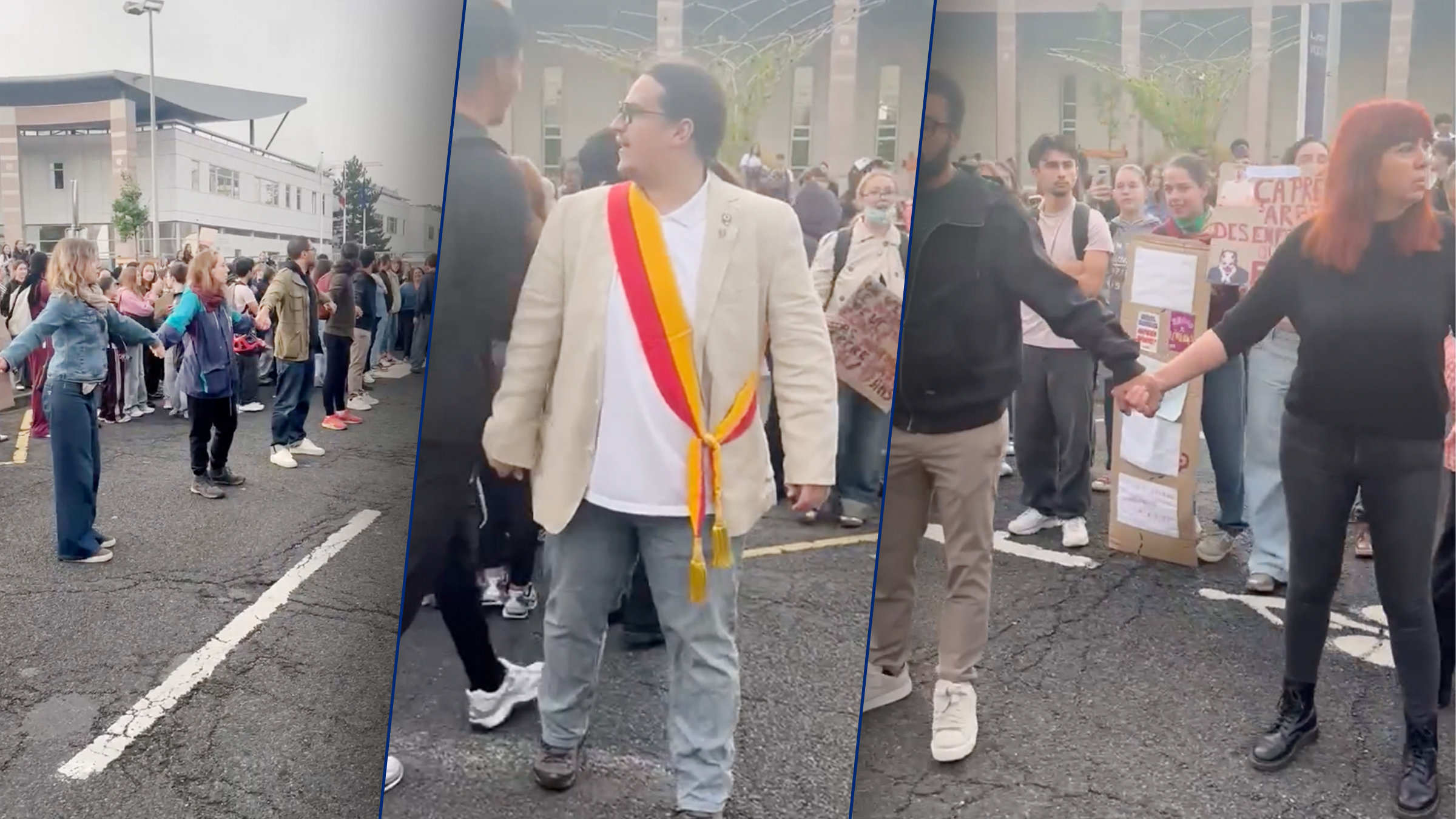Proteste violente în Franța: Părinți și profesori formează un lanț uman pentru a proteja elevii