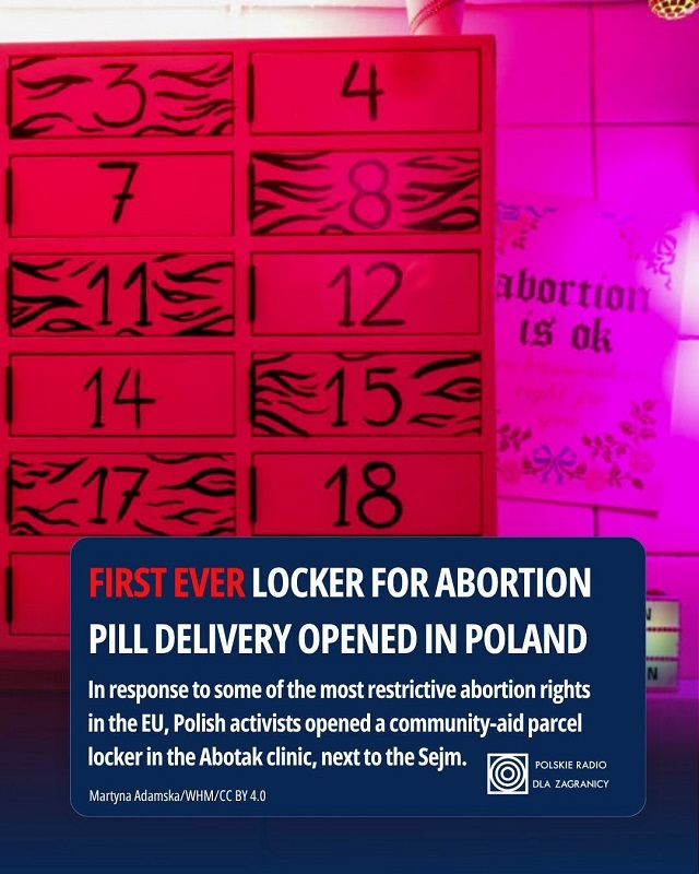 Activiști polonezi lansează primul dulap de livrare a pastilelor pentru avort din lume pentru a ocoli restricțiile