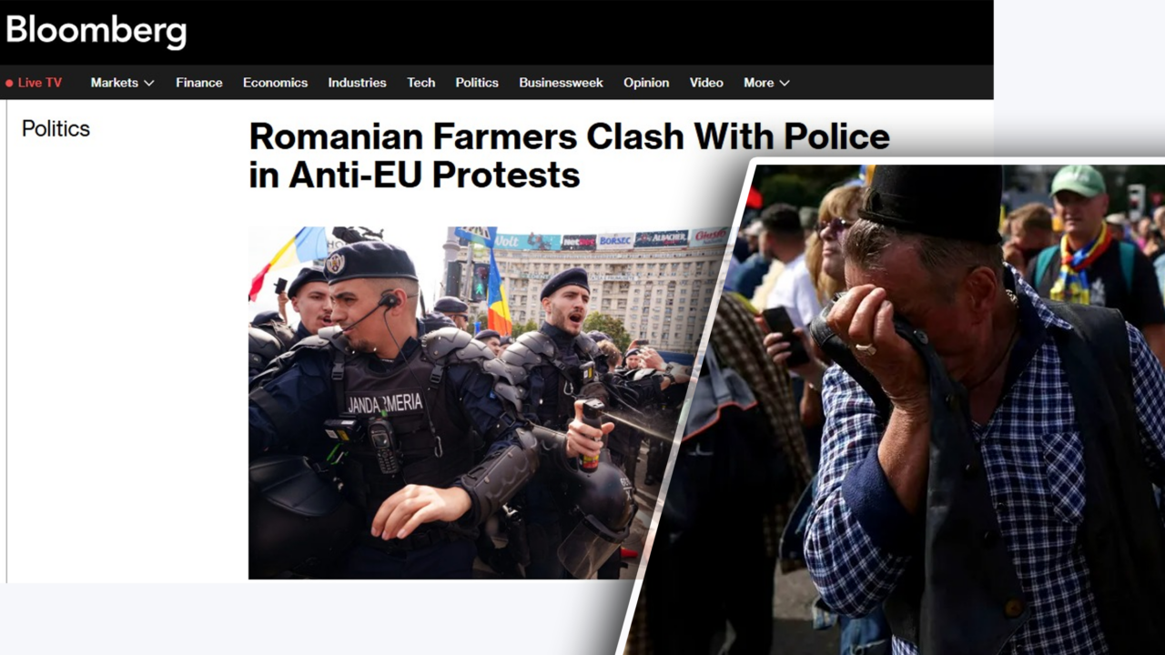 Presa internațională monitorizează protestele violente ale fermierilor din Piața Victoriei