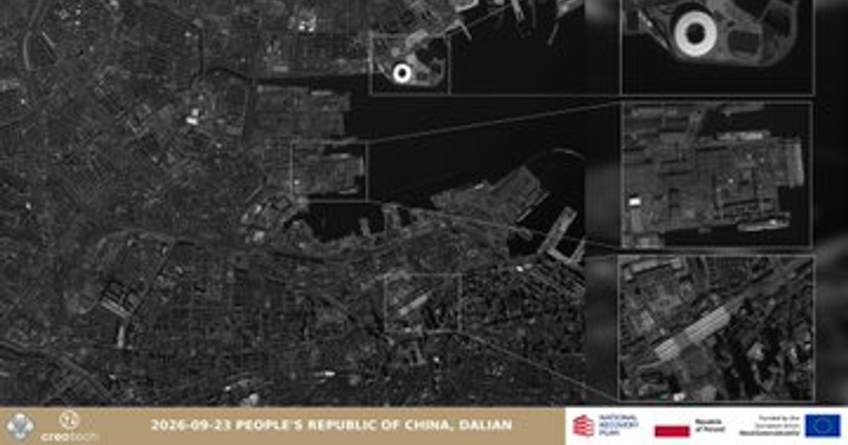Noul satelit polonez Mikroglob-1 a surprins construcția unui portavion chinez cu propulsie nucleară